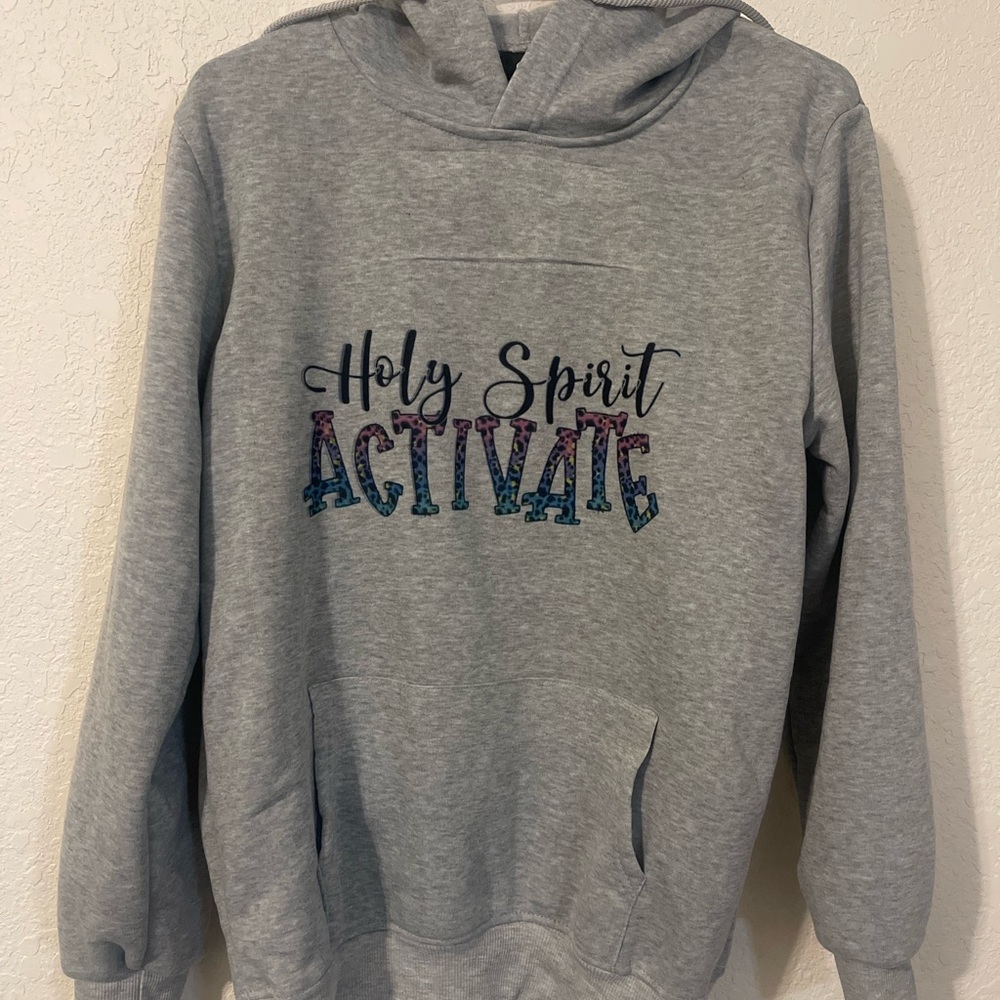 Grey graphic hoodie